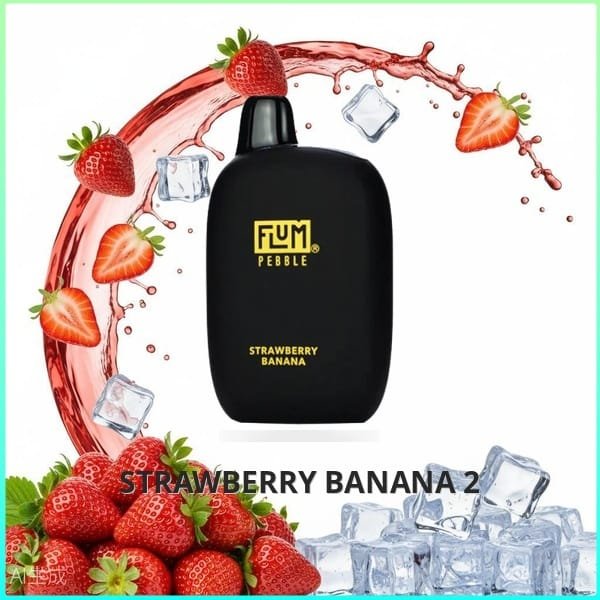 FLUM_Strawberry_Banana_2 Flum Pebble - Strawberry Banana