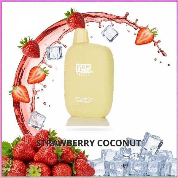 FLUM_Strawberry_Coconut Flum Pebble - Strawberry Coconut