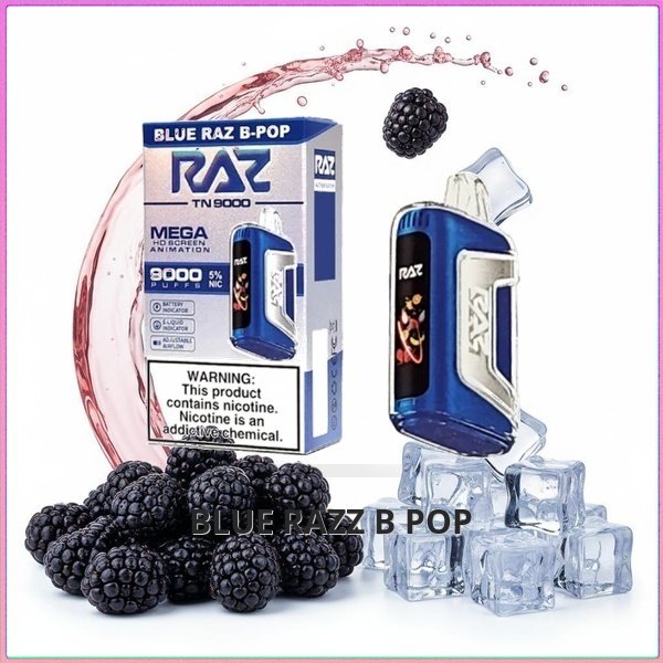 TN9000_Blue_Razz_B_Pop Raz TN9000 - Blue Razz Ice