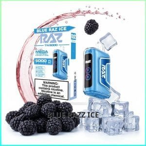 TN9000_Blue_Razz_Ice Raz TN9000 - Blue Raz Cotton Cloudz