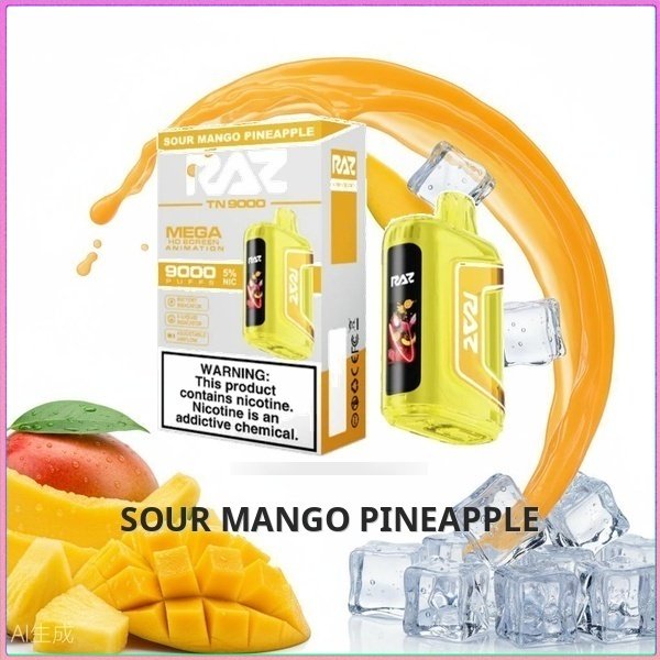 TN9000_Sour_Mango_Pineapple Raz TN9000 - Sour Mango Pineapple