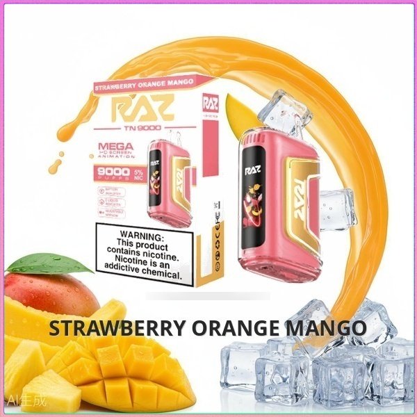 TN9000_Strawberry_Orange_Mango Raz TN9000 - Strawberry Orange Mango