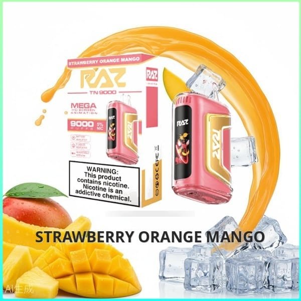 TN9000_Strawberry_Orange_Mango Raz TN9000 - Strawberry Orange Mango