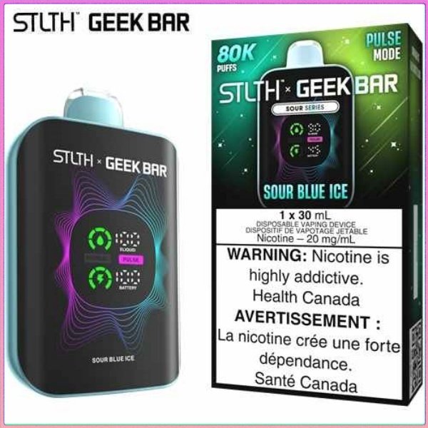 Sour Blue Ice 80K Disposable by STLTH x Geek Bar