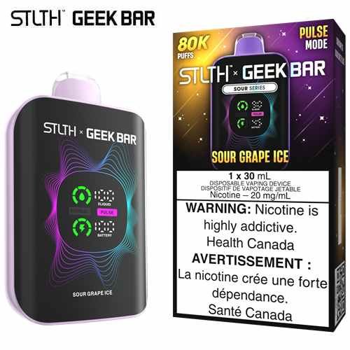 Sour Grape Ice 80K Disposable by STLTH x Geek Bar
