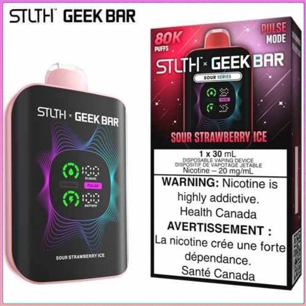 Sour Strawberry Ice 80K Disposable by STLTH x Geek Bar