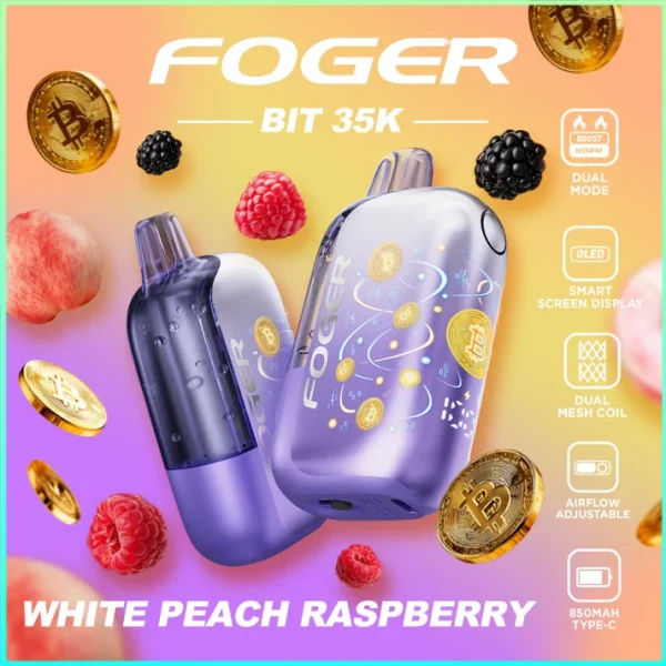 White Peach Raspberry – Foger Bit 35K Puffs